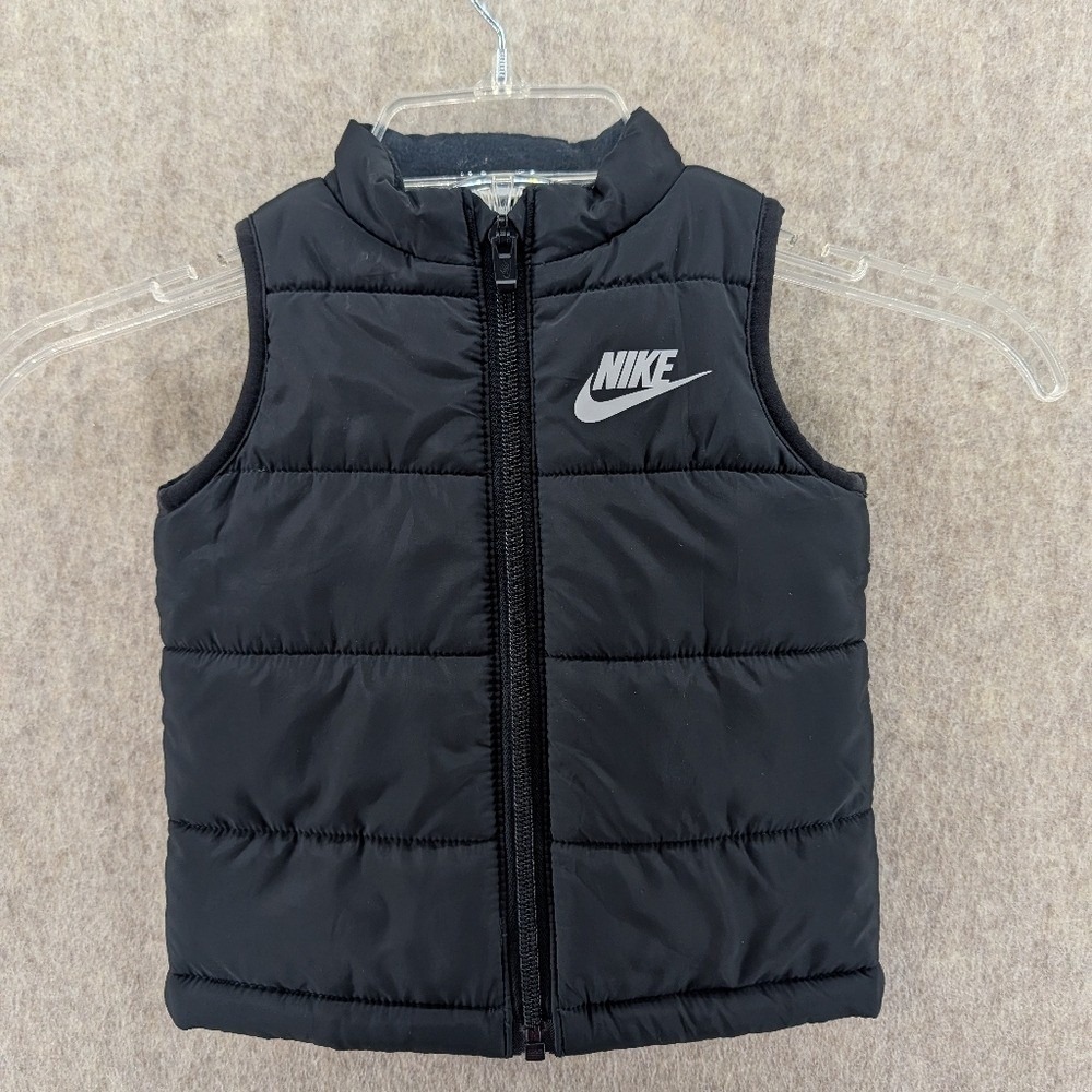 Nike Toddler Puffer Vest Black Fall Outerwear Unisex Kids Size 12 Months